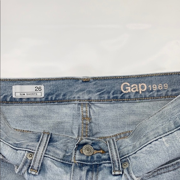 Gap 1969 Cutoff Slim Shorts Size 26 Blue - Picture 4 of 7